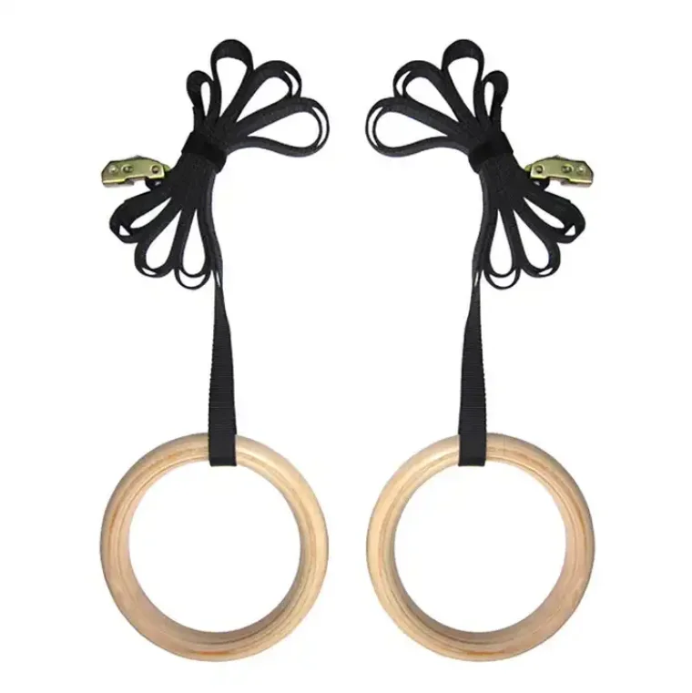 Pull Up Non-slip Hanging Ring For Gym Cross Fit Training  Custom Wooden Gymnastic Rings