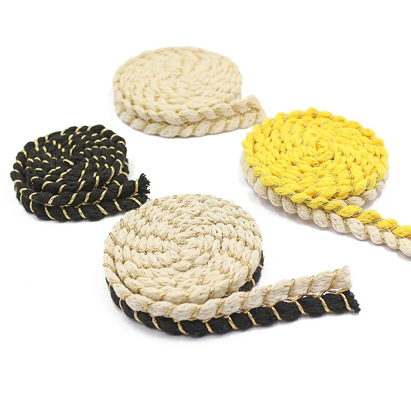 ZSY New Arrival Cotton Gimp Braided Cross Braid Trimmings Small fragrance gold lace trim