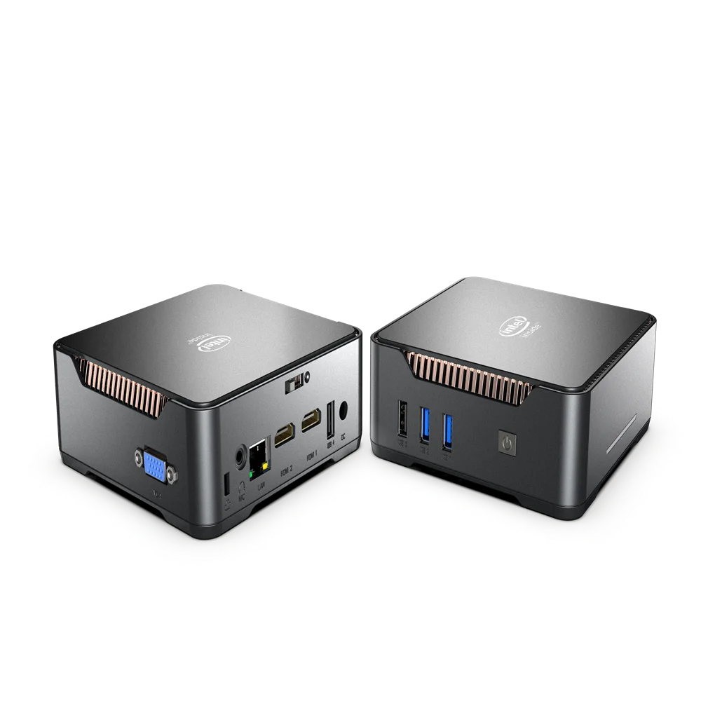 Amazon Hot selling mini pc GK3V J4125 4G 64G wins10 mini pc with 5G dual band tv box GK3 4k display portable pc mini