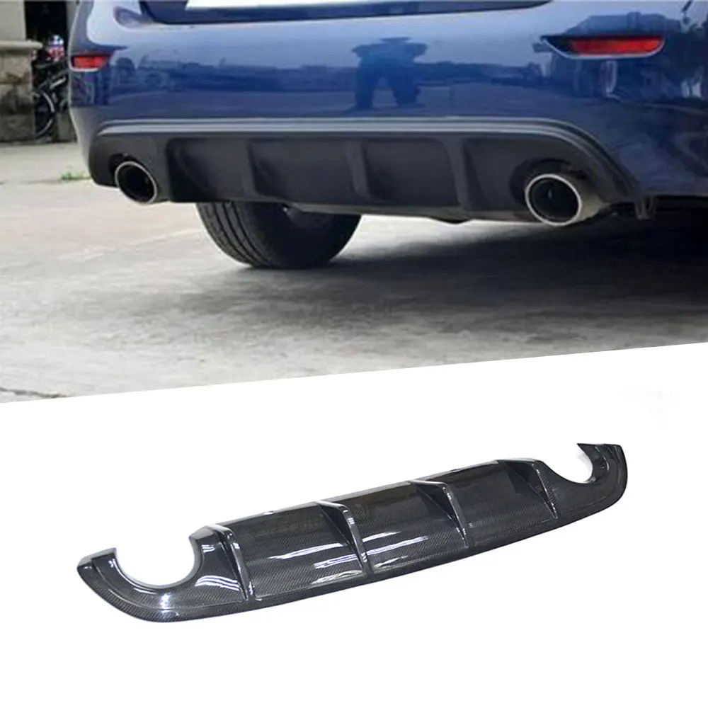 Carbon Fiber/FRP Rear Bumper Diffuser Lip Spoiler for Infiniti Q50 Q50S 2014-2017 add on style