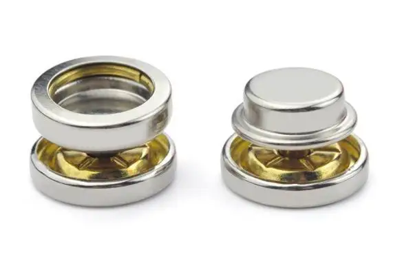 Metal Snap Button Custom Engraved Logo Spring Eco-friendly ACRYL Plating Round Metal Fastener Brass Snap Button for Garment