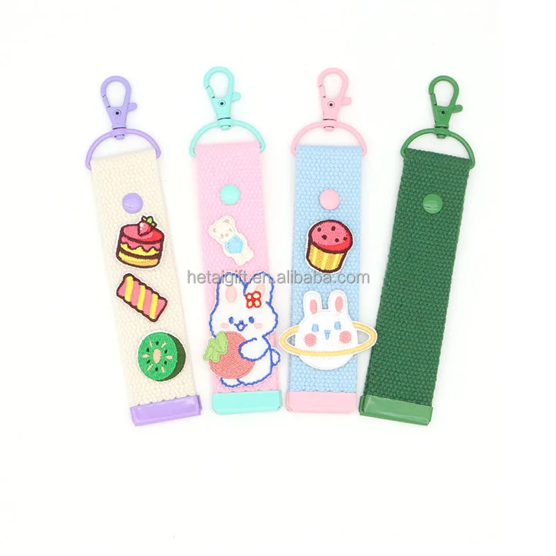 Colorful Canvas DIY Japanese Blank Plain Alphabet A-Z Letters Iron on Patches Strap Name Tag