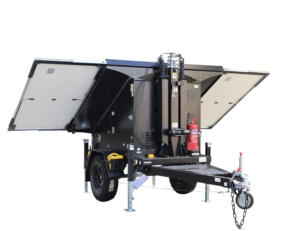 mobile solar CCTV surveillance trailer