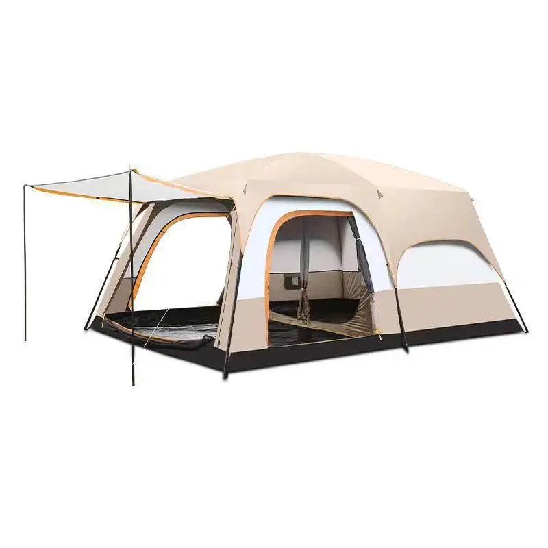 Super size waterproof and insect resistant two-bedroom one-room family holiday beach travel tent 4-6/6-8/8-12 people tent