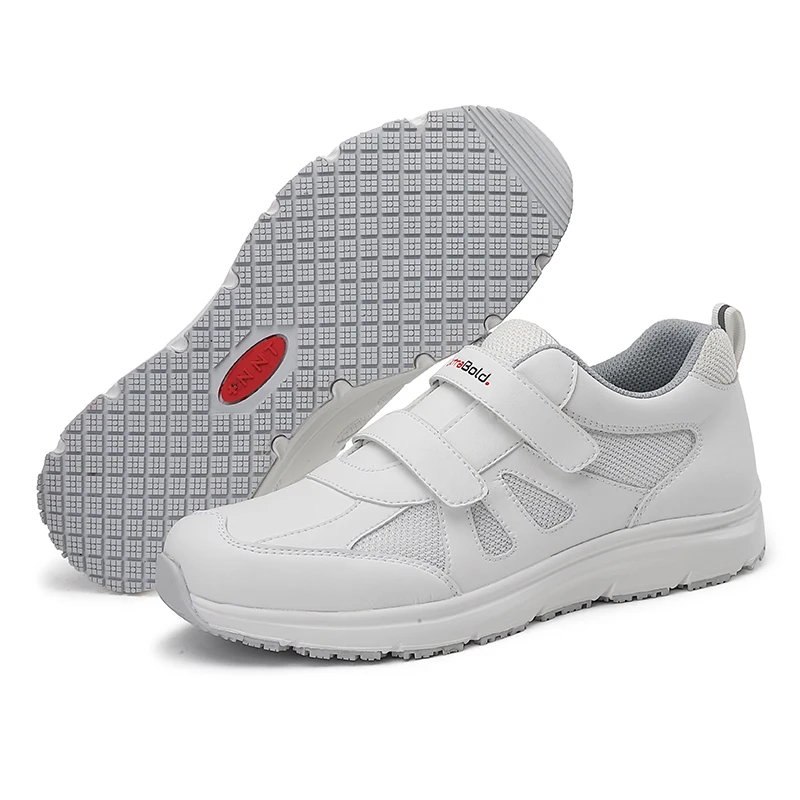 Customize Logo Comfortable Cow Leather Hospital Nurse Shoe Anti Slip White Nursing Shoes For Female Shoes