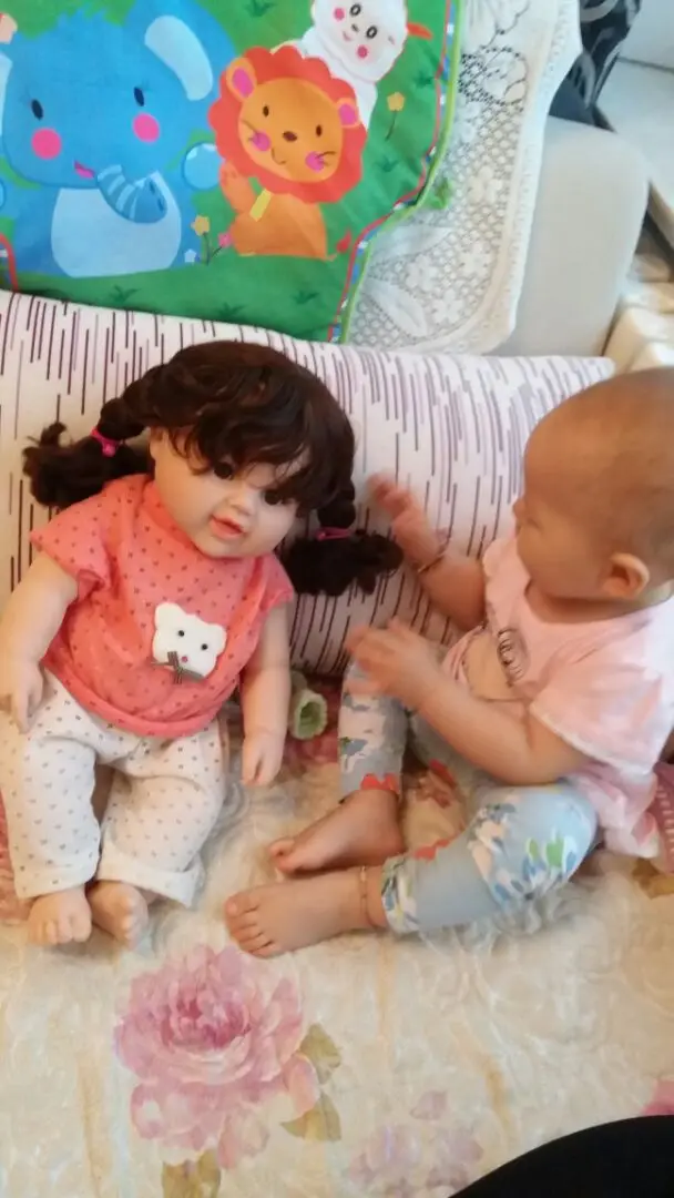 60 CM Silicone Reborn Girl Sleeping Doll Lifelike Newborn Baby 24 inch Silicon Realistic Reborn Baby Doll