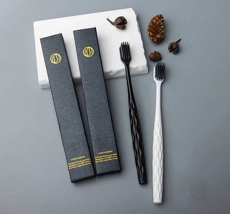 DEXING Luxury Soft Toothbrush Bamboo Charcoal Bristle Adult Tooth Brush PP Handle Plastic Dental Brushes Elegant Toothbrushes