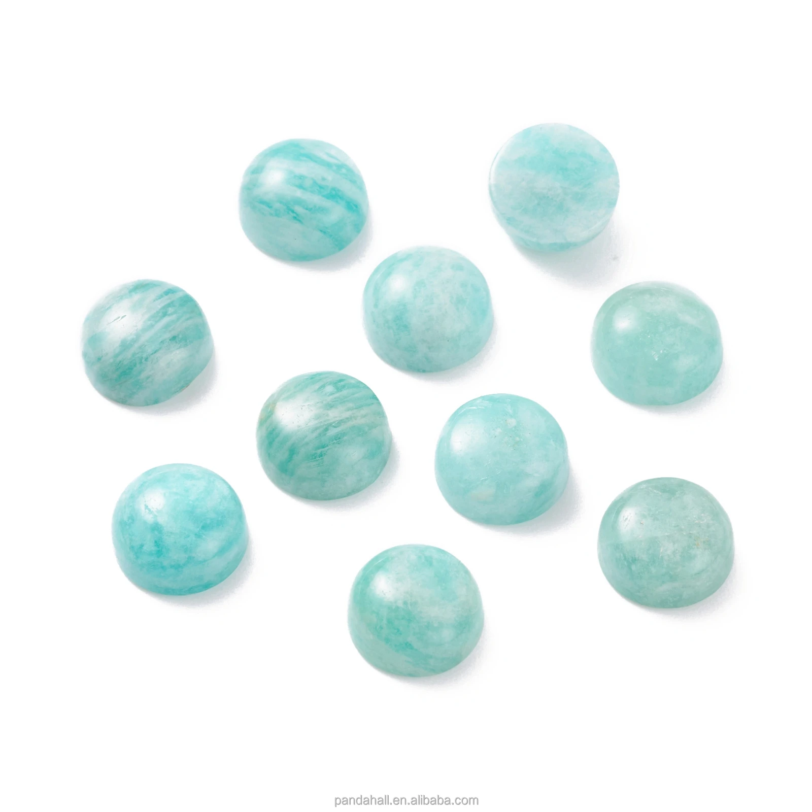 Pandahall 10mm Dome Natural Amazonite Cabochons