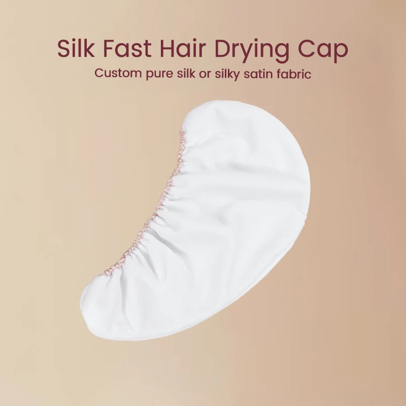 Bestest Quality 100% Pure 6A 19mm/22mm Silk Double Layer Fast Hair Quick Drying Women Bonnet Wrap Microfibre Hair Towel Bonn