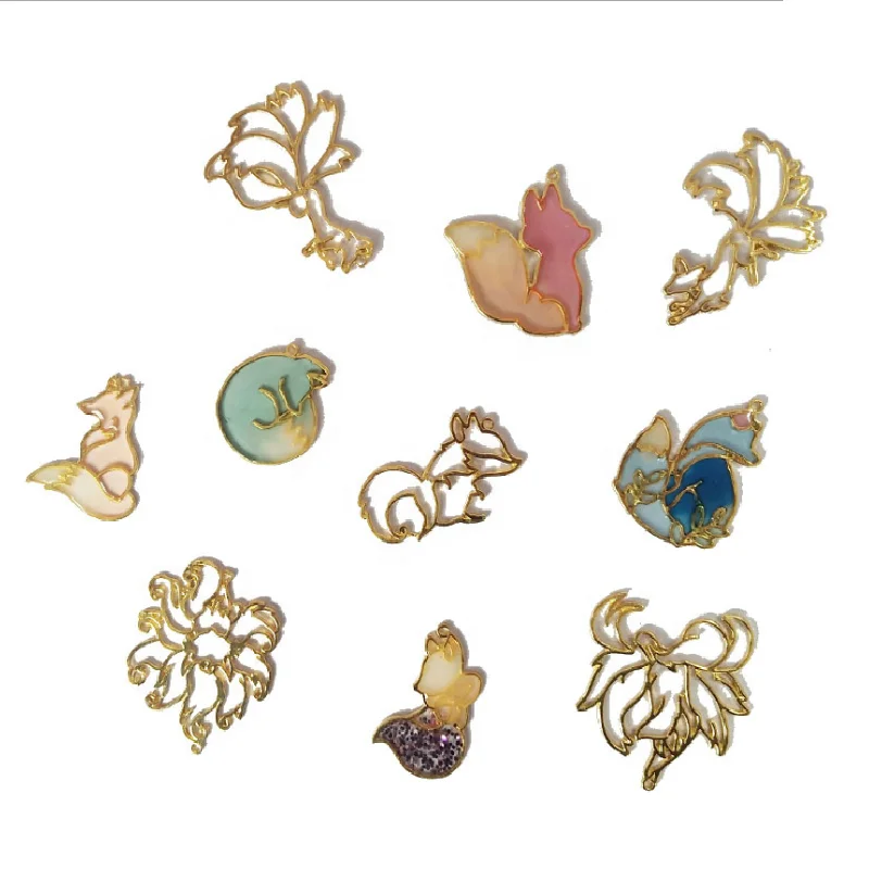 Рамка лиса Заполнение аксессуары материалы DIY УФ клей праздничное украшение и подарок искусственная модель CN;GUA Osbang Золотой Металл