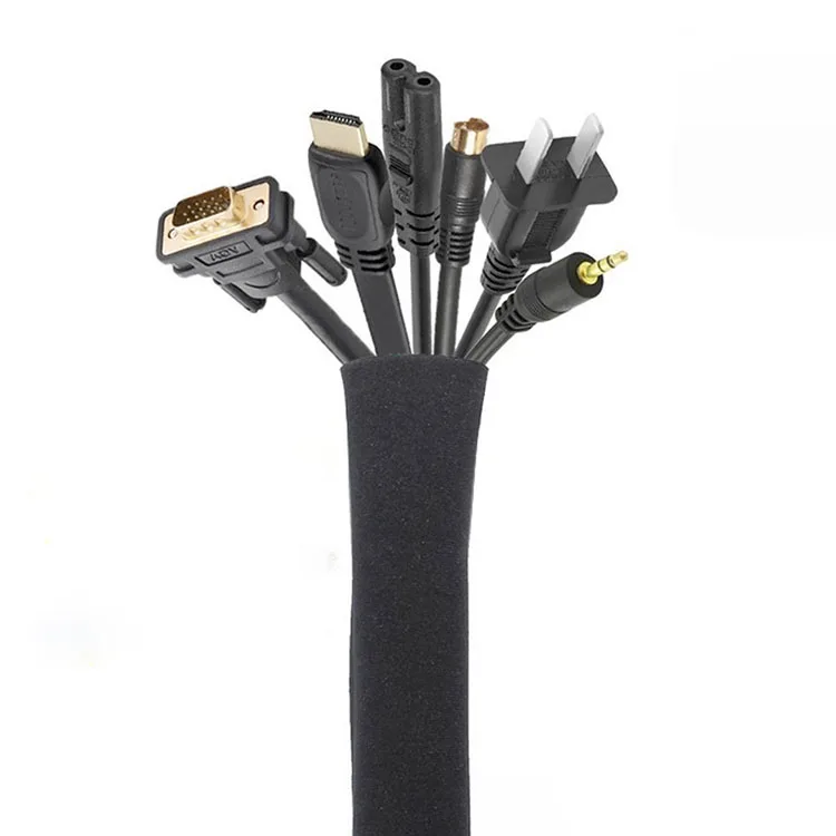 
Flexible desk marker cable management sleeve pc neoprene 