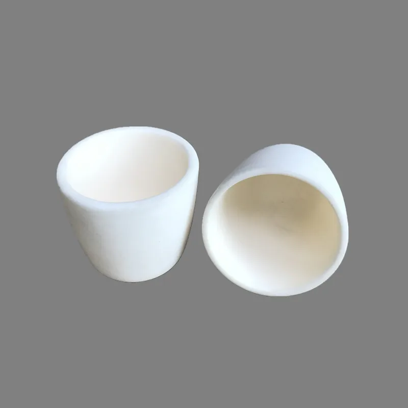 Manufacturer Supply 10ml 20ml 95% 99% Alumina Ceramic Crucible for Metal Melting