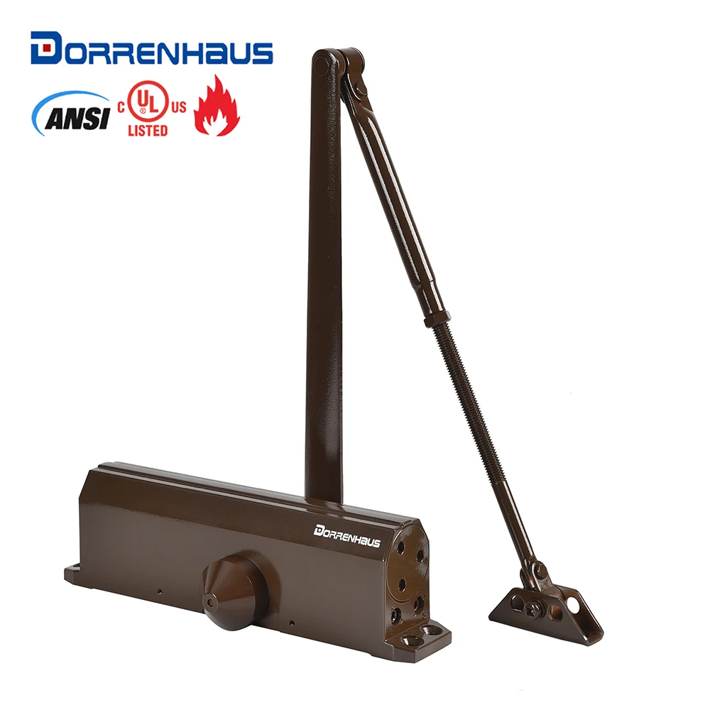 DORRENHAUS D4000 многофункциональная черная автоматическая гидравлическая алюминиевая сверхмощная система ANSI UL указанная дверная доводчик для двери 20-150KGS