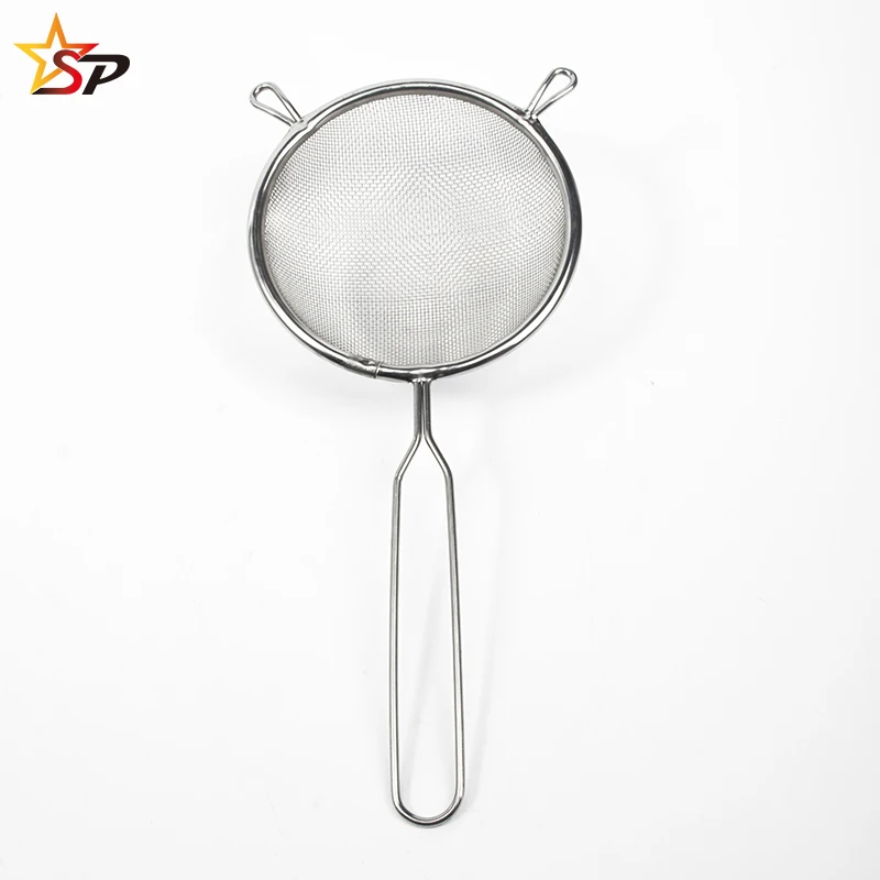Premium Stainless Steel Fine Mesh food strainer and diameter 2.75 inch  Skimmer Spoon for Kitchen with Sturdy Handle for Frying