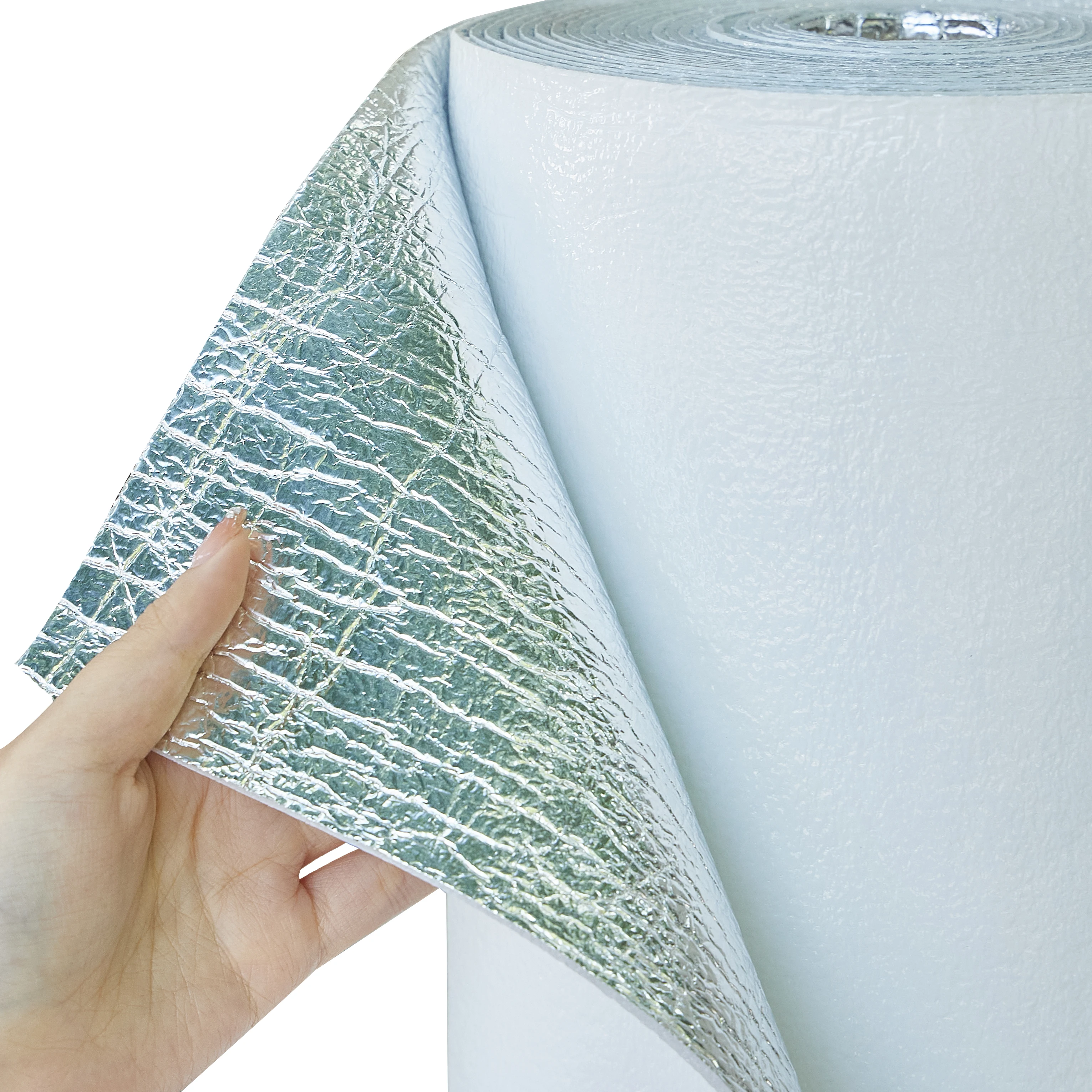 Customized Aluminum foil thermal insulation epe foam roll fabric