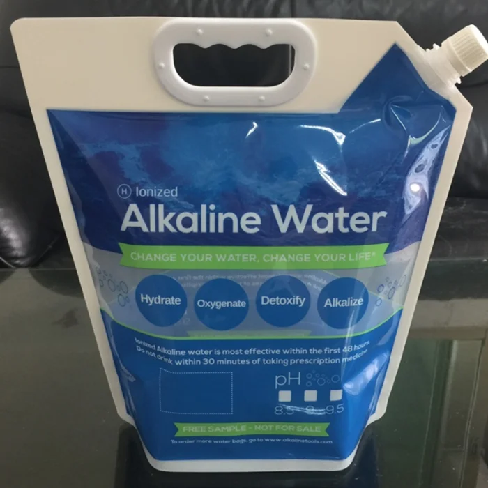 Juice /beverage Tap Cap Cup Valve Top Plastic Doypack Stand Up Water Pouch Bags With Spout For Liquid