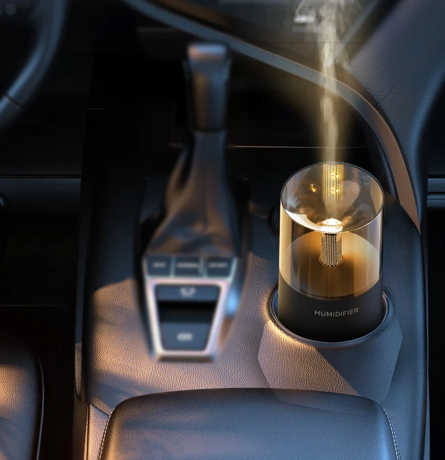 2024 top selling luxury car diffuser innovation gift candlelight design essential oil scent aroma diffuser mini 5v humidifier