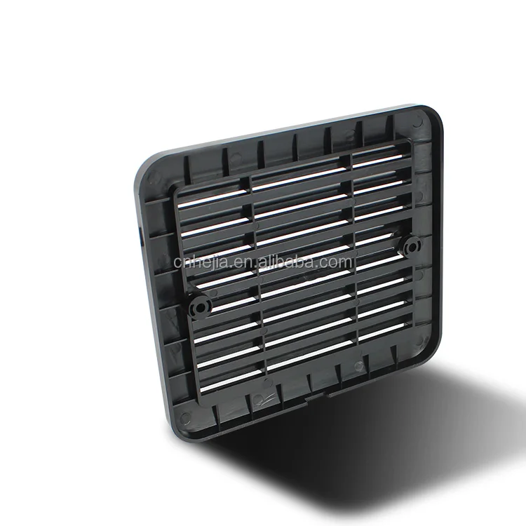 HEYRV Black Strong Wind Louver Dust and Insert proof Side Exhaust Air Vent Radiator for Caravan RV Motorhome 12V Ventilation Fan