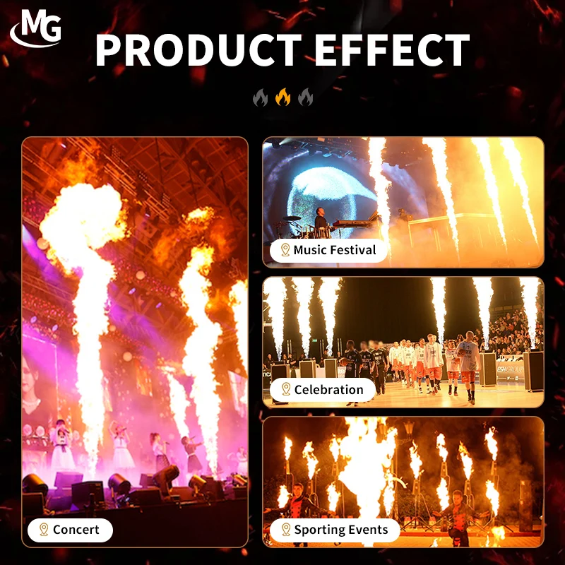 Stage Colorful Fire Machine DMX512 200W Flame Machine for Stage Show