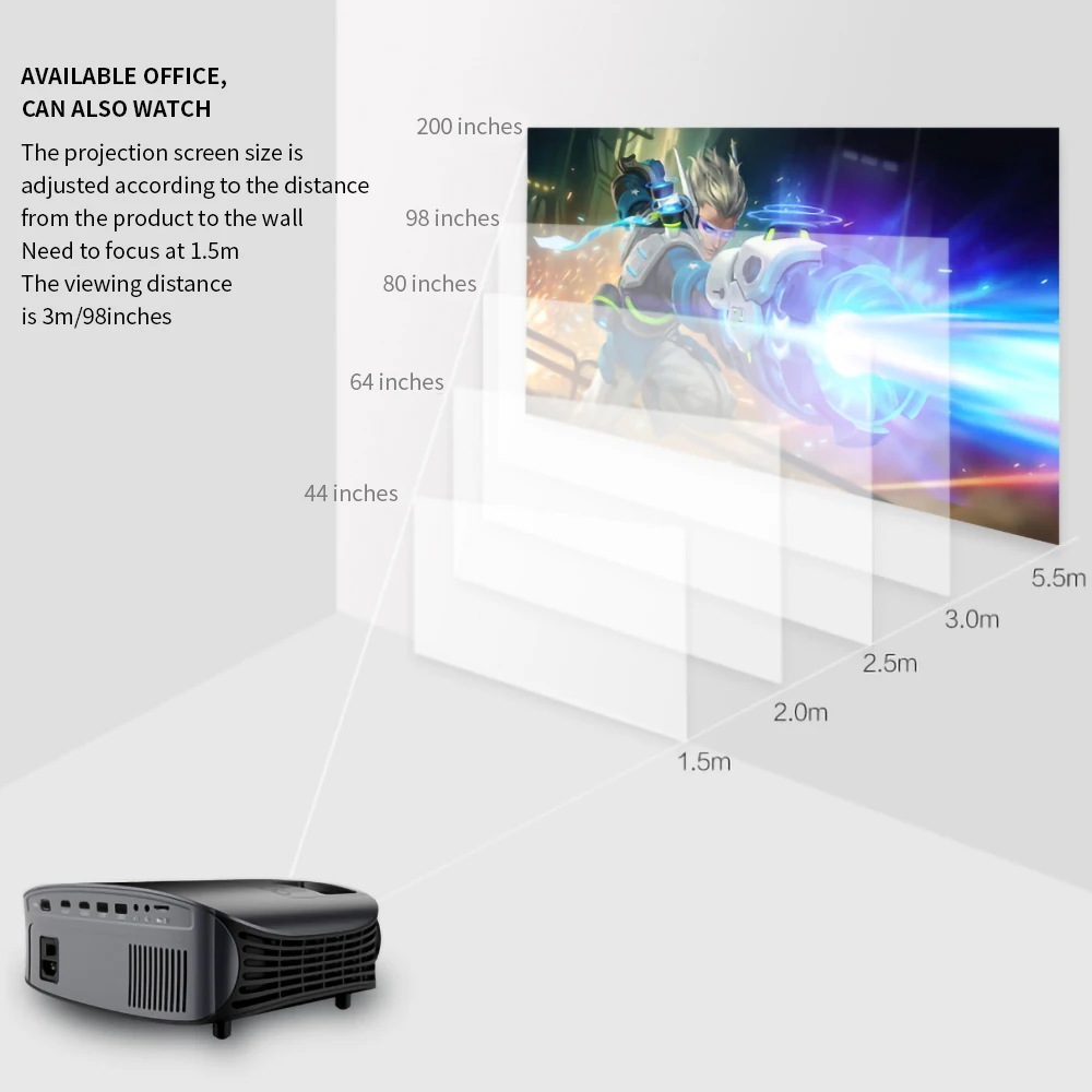 LEJIADA YG600 Projector LCD Beamer Support Full HD 1080P YG610 Home Theatre HDMI VGA USB Video Portable LED Media Player
