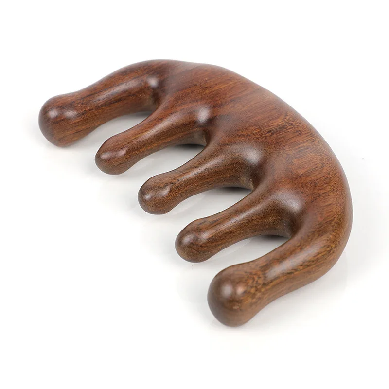 Handmade 100% Natural Sandalwood Wide Tooth Massage Combs Wooden Scalp Massager for Luxurious Hair Care