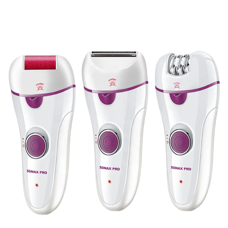 High Quality 3 IN 1 Beard Callus Body Remover Rechargeable Electric Lady Shaver Grooming Kit