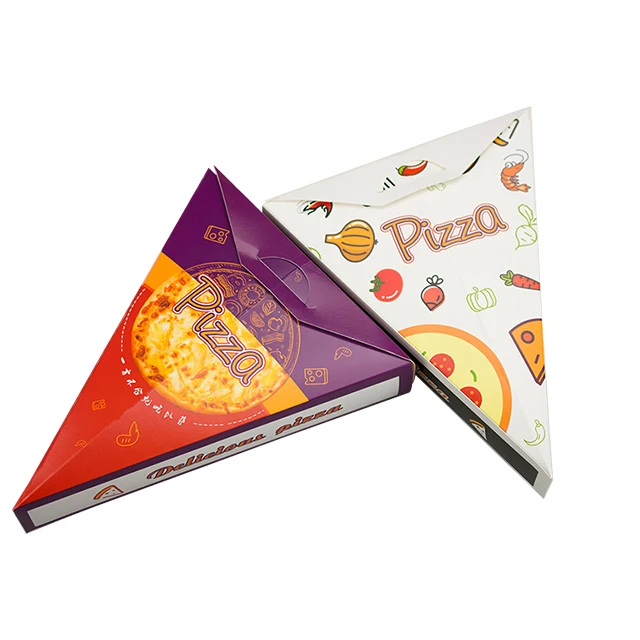 Biodegradable  triangle mini pizza box custom pizza slice box