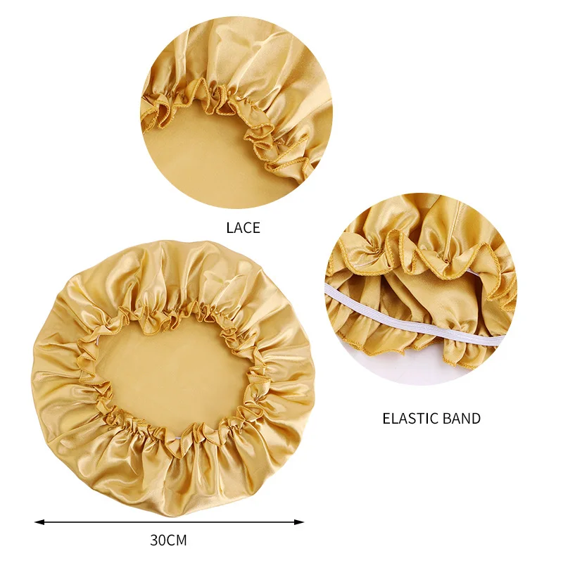 custom satin bonnets Turban Caps Muslim Hijabs Hat Women hair Bonnets African Bandanas for women hair care