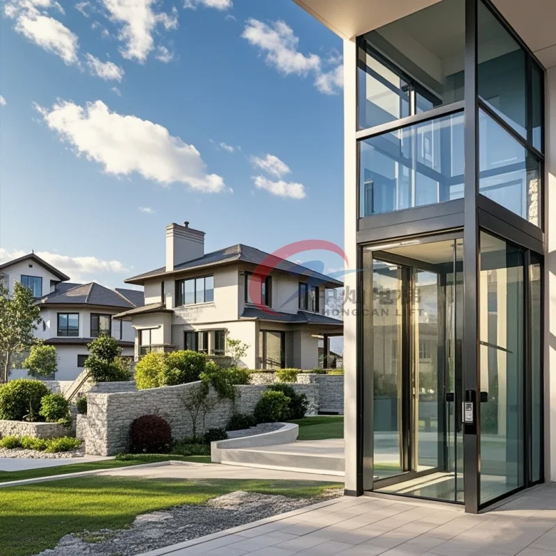 3-Floor Residential Home Elevator Lift shaft Personal Passenger Elevator With Hydraulic Drive And Safety Feature