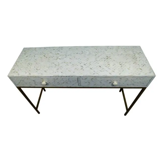Bone Inlay 3 DRW Hall Table Floral White 120X40X80 CM Quality Classic Designs Luxury Collection Wholesale Home Console Tables