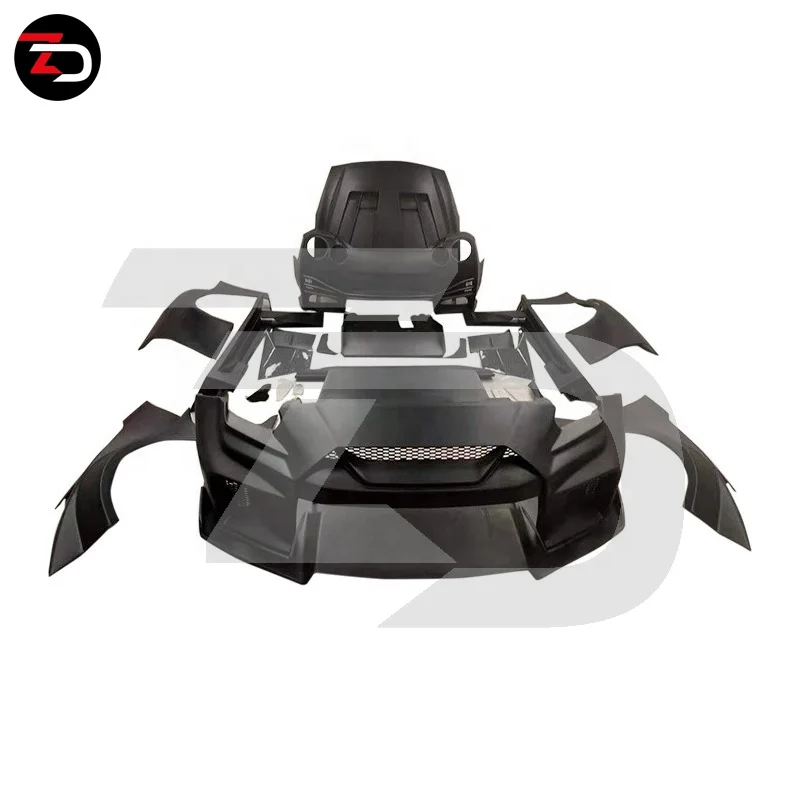 Hot Sale LB V3 Style Body Kit For GTR R35 With Fender Flares Front Bumpers Rear Bumper Wing Fenders Side Skirts Fenders Hood