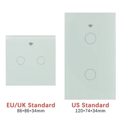 Tuya Smart Life Wireless Remote Control 1 2 3 4 Gang No Neutral Wire Zigbee Light Touch Electrical Switch