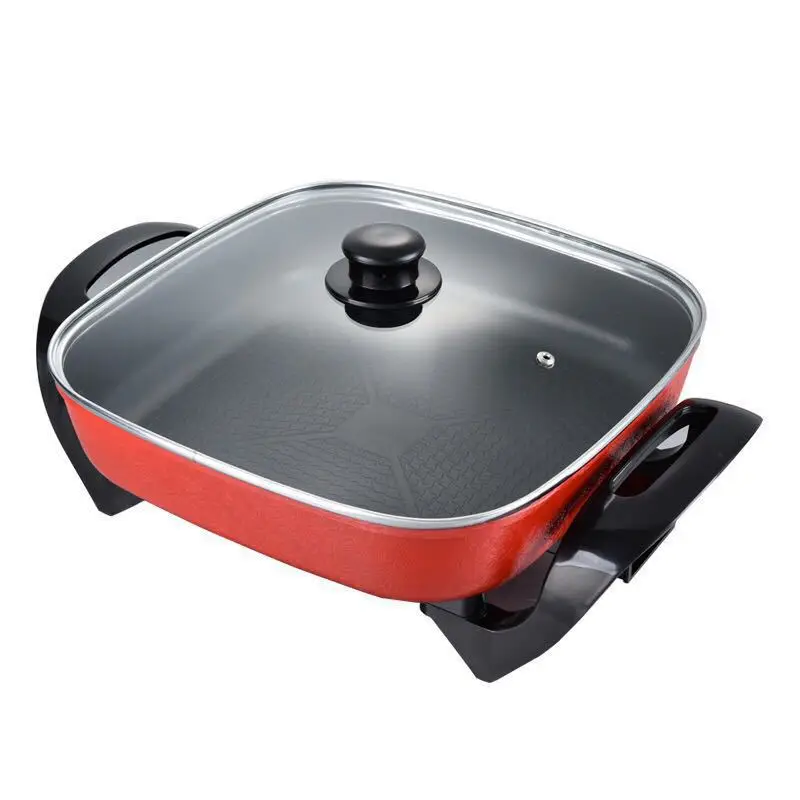 Electric Caldron Household Electric Chafing pOTDish Multi-Functional Cooking All-in-One Pot Korean Square Pot Student Dormitory