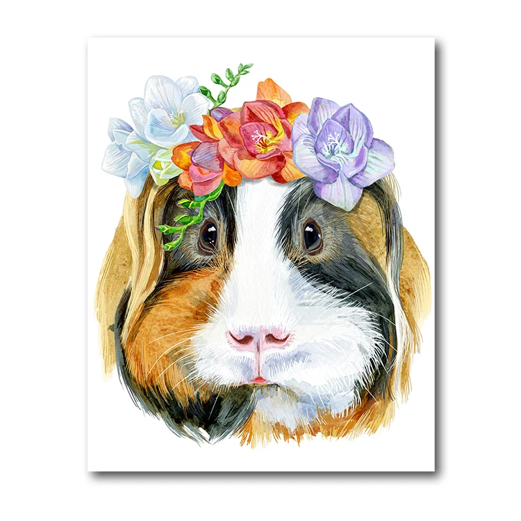 Animal cartoon painting by numbers kit Cute dog children DIY painting toy set pictures painting paint by numbers kits on canvas
