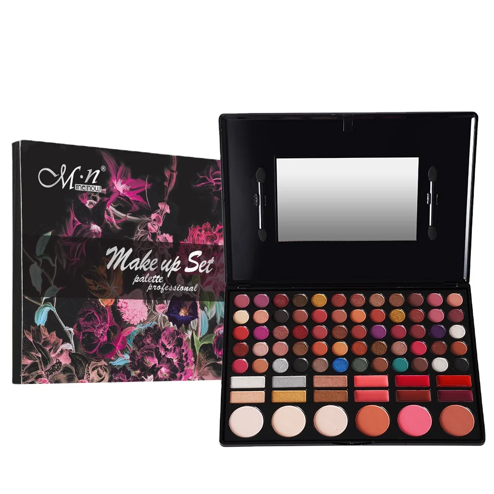 Menow E477 OEM\ODM brand advanced makeup tools 78 color lasting waterproof eyeshadow palette Sets cosmetics factory wholesale