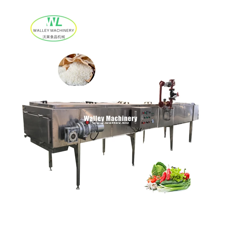 Factory Supply Price Industrial Belt Type Steam Blanching Rice Steaming Cooking Suitable For Granules Vegetable Fruit Aquatic