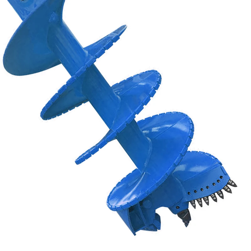 Ever-power rotary rig parts digging rock drilling auger with bullet teeth