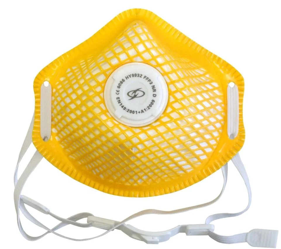 HY9932 FFP3D MESH MASK WITH VALVE METAL FREE