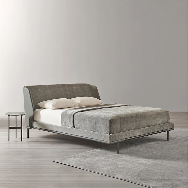 New Design King Bedroom Sets Italian Style Upholstered Bed Comfortable Fabric Bed Frame With Hardware