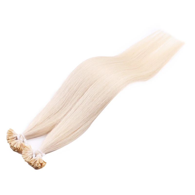 Factory Wholesale U Tip Hair Extension Double Drawn Virgin Raw 100% Russian Human Hair Prebonded Keratin Nail Hair Extension
