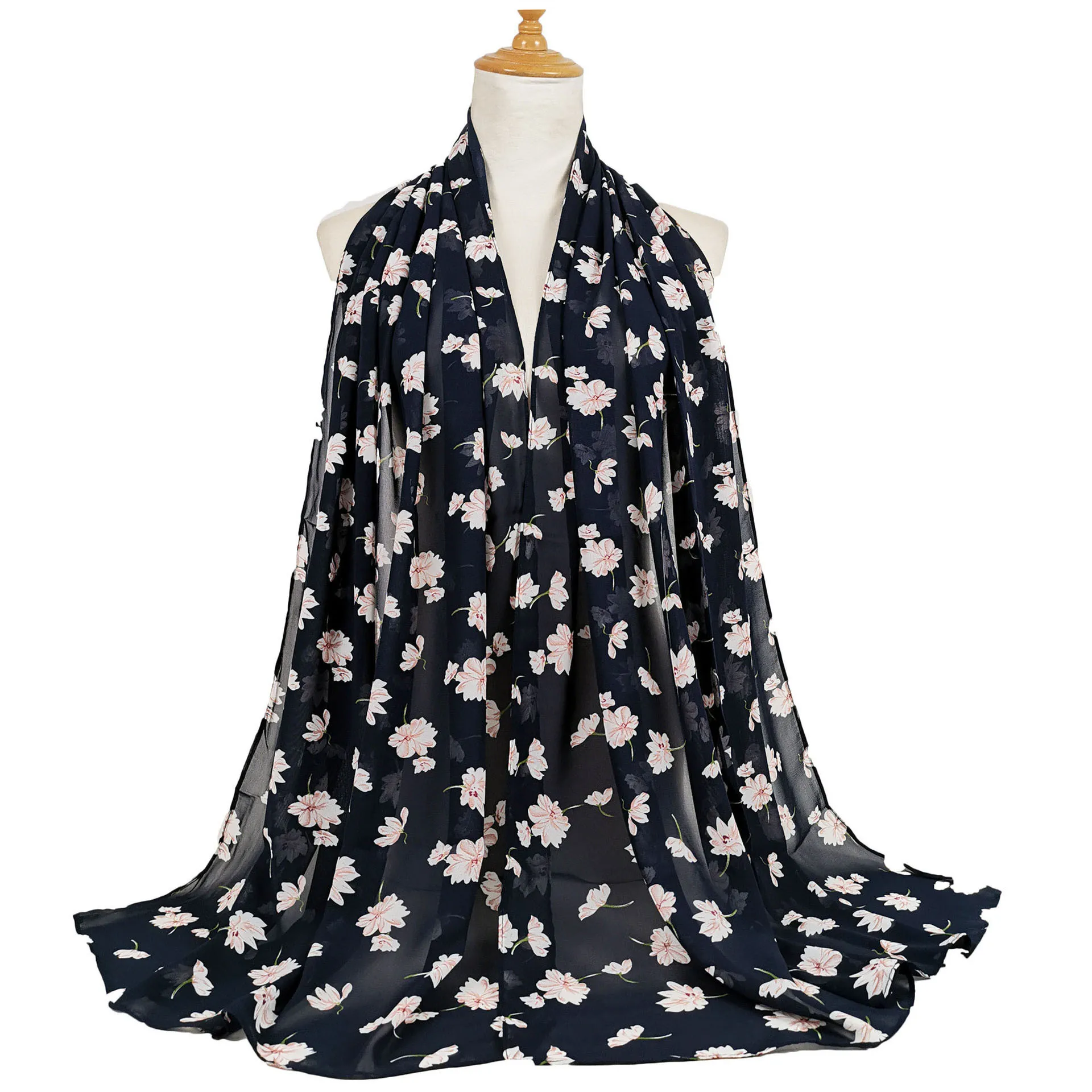 New Fashion Floral Chiffon Headscarf Muslim Hijab Scarf Shawl Women 180*75cm