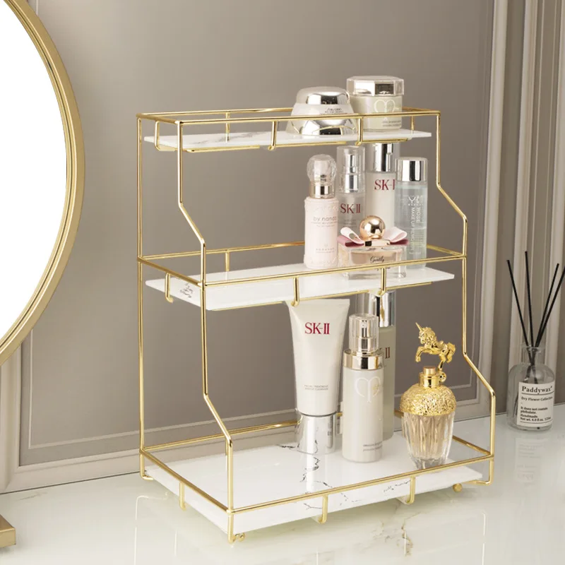 Storage Holders Gold Modern Luxury Nordic Furniture Storage Rack Shelves Bathroom Shelf Storage Organizer Holders For Bathroom