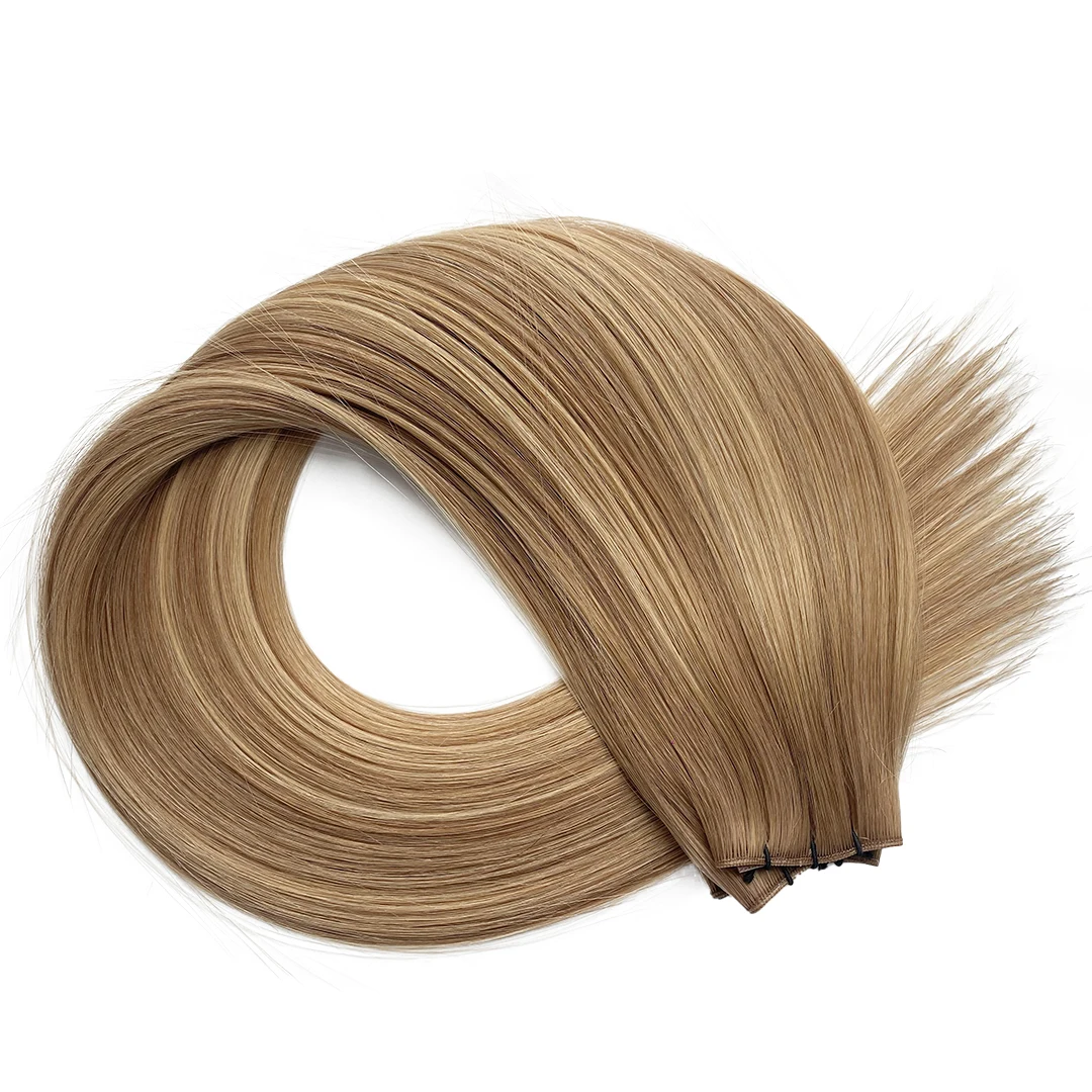 Large Stock Top Quality Virgin Human Hair Super Thin and Invisible Genius Weft Straight Human Hair Genius Weft Hair Extensions