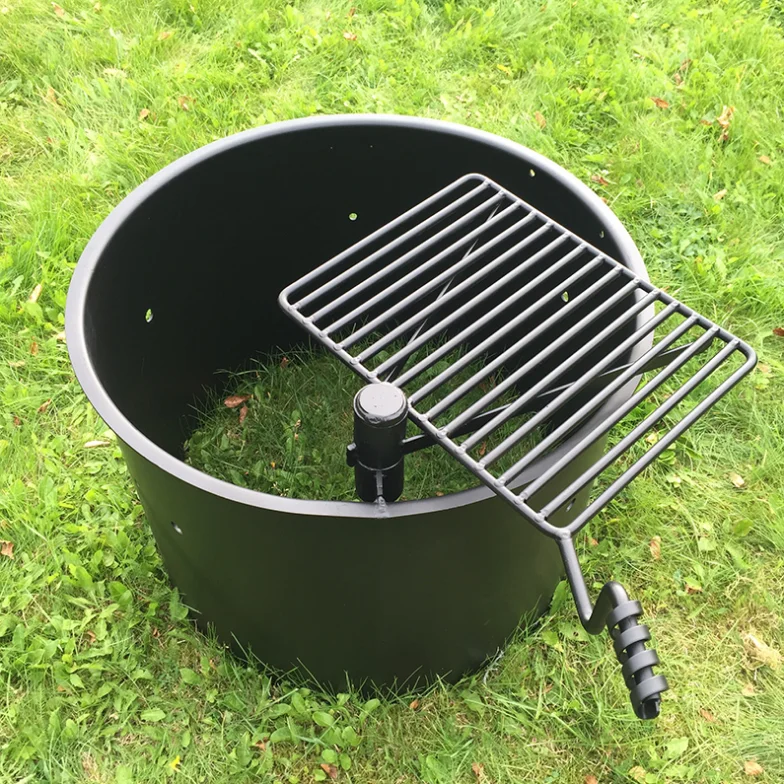 Outdoors high temperature resistance black powder-coated 32 in Fire Ring with Adjustable Grate BBQ grill