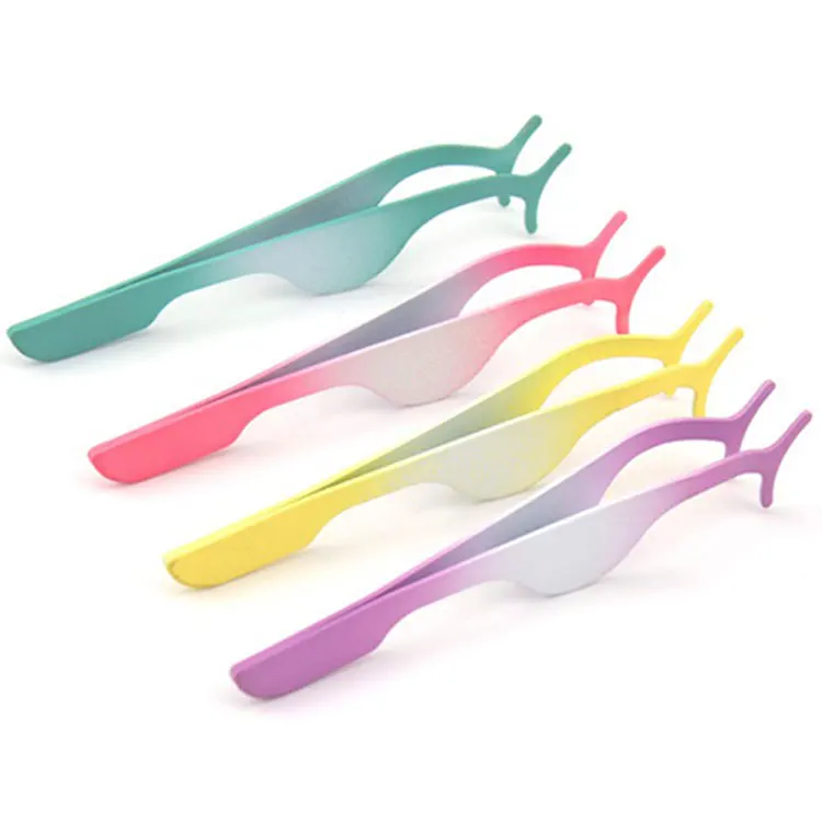 
Private Label Eyelash applicator, Stainless Steel False Eyelashes Extension Tweezers, Eye Makeup Tools Eyelashes Tweezers 