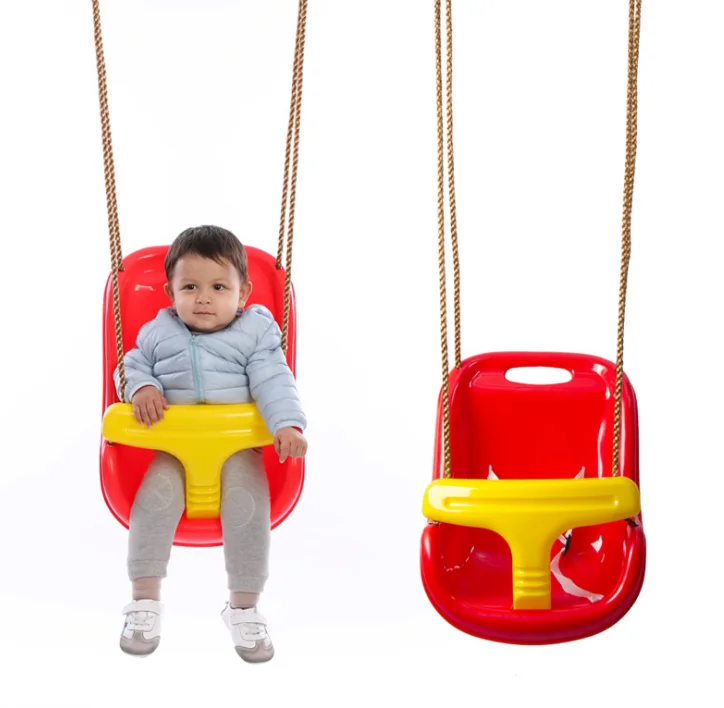 High Back Plastic Kids Swing Chair Playground Baby Garden hanging single outdoor swing chairs