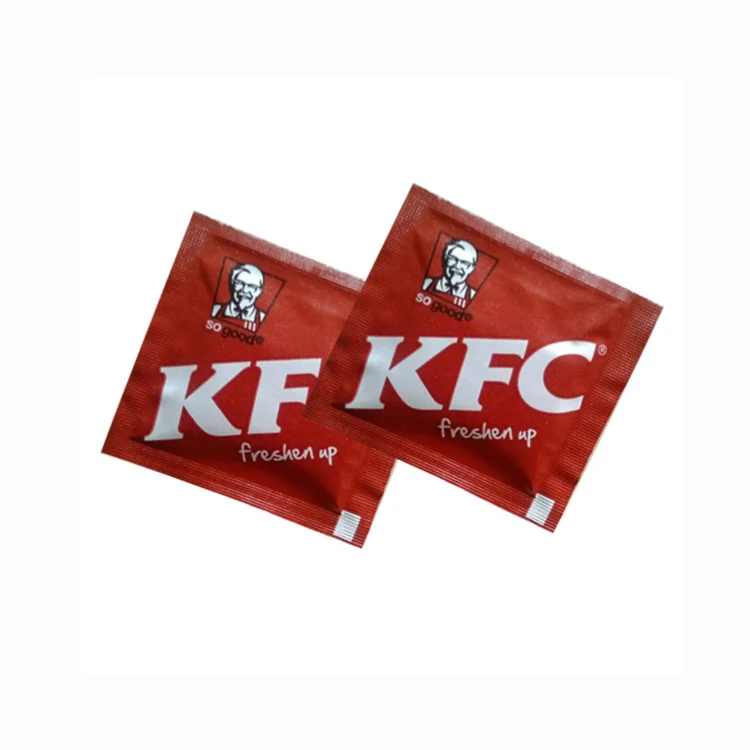 Individual Wrapped Refreshing Wet Cleaning Tissue Wipes for Restaurants