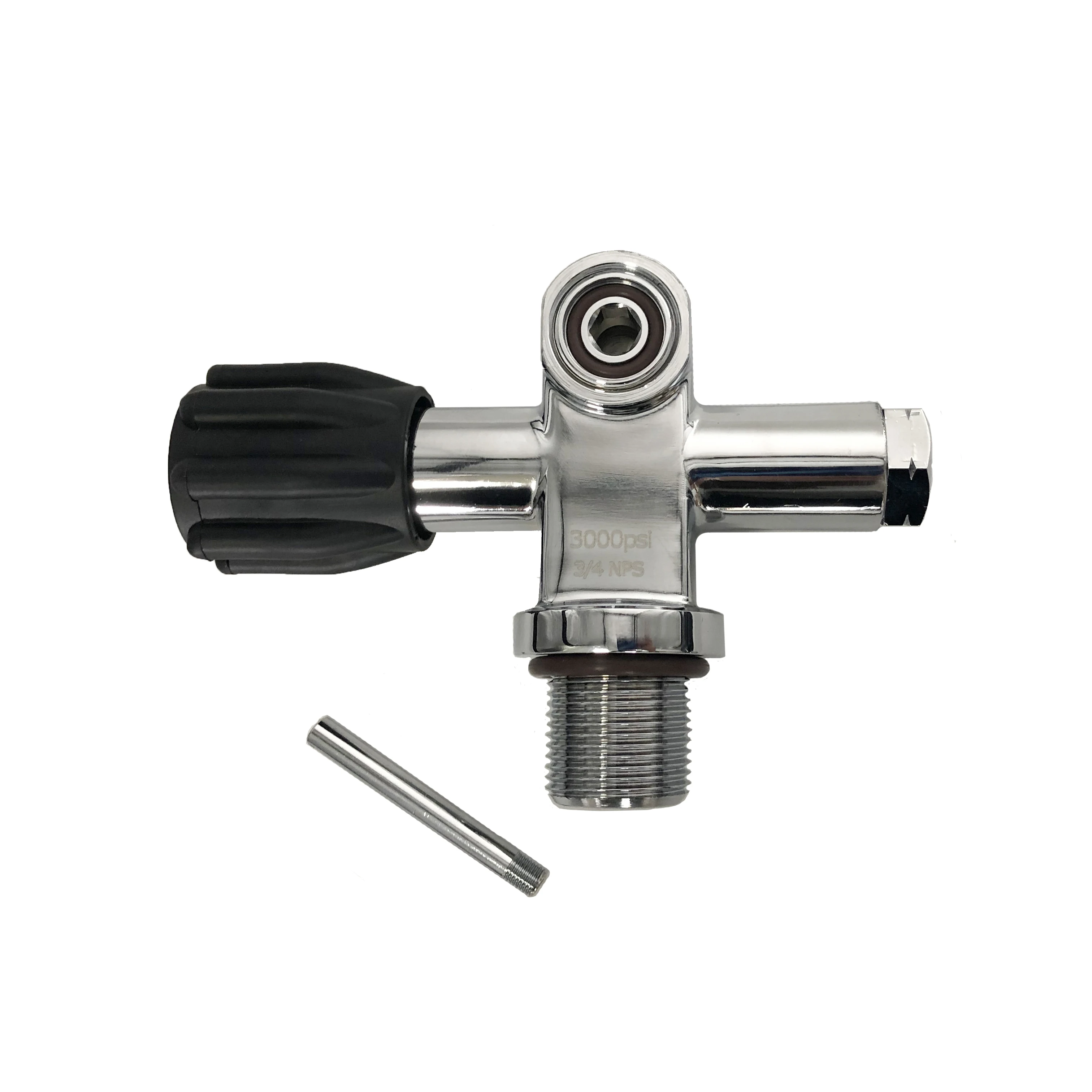 DIN/YOKE twin tank valve for scuba diving equipment
