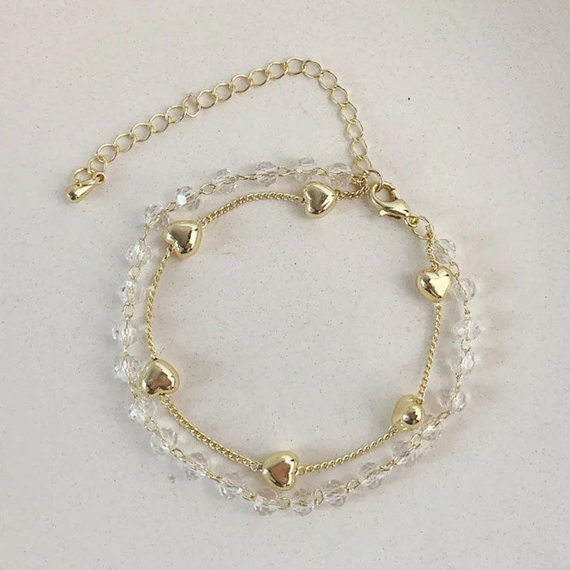 DAIHE Bling Full rhinestone Adjustable Moon Start bracelet fashion Stone Beaded Bracelets Women Jewelry