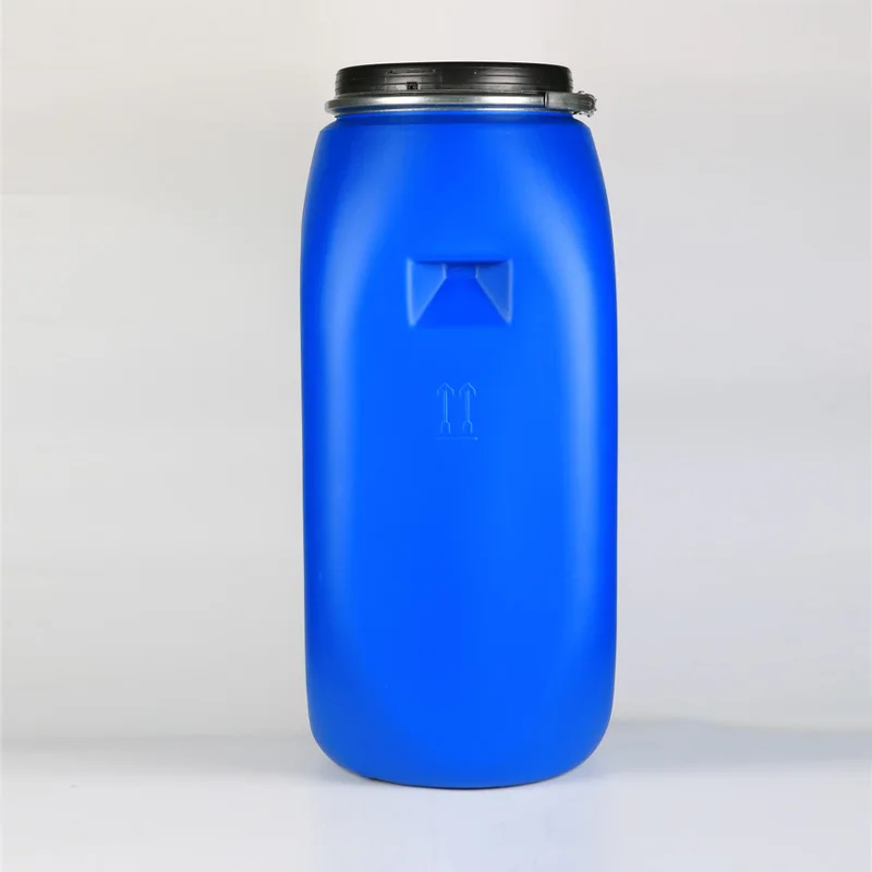 Пластиковая синяя барабанная бочка 120L 150L 200L 220L 250L барабан с открытым верхом